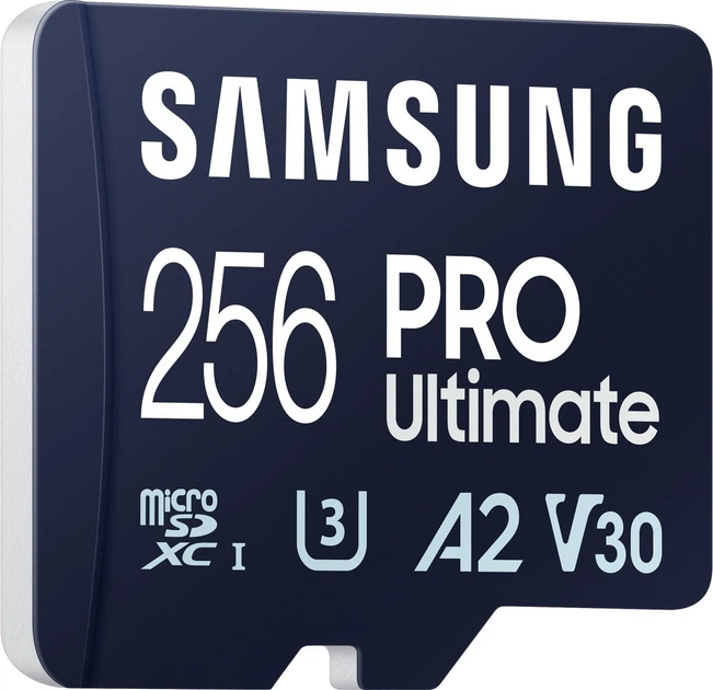 Карта памяти Samsung PRO Ultimate microSDXC 256GB UHS-I U3 V30 A2 + адаптер USB (MB-MY256SB/WW) - изображение 3