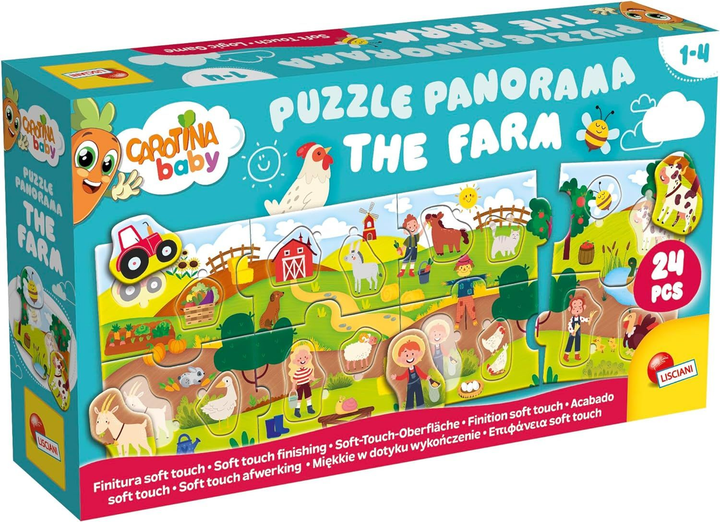 Puzzle Lisciani Panorama Carotina Baby Farmy 35 x 20 cm 24 elementów (8008324105366) - obraz 1