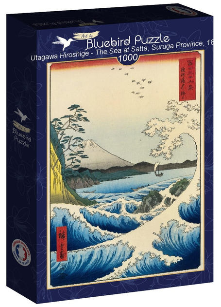 Puzzle Bluebird Morze Satta Prowincja Suruga Hiroshige 69 x 48 cm 1000 elementów (3663384603082) - obraz 1