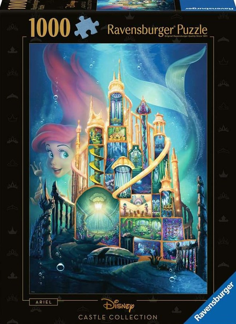 Puzzle Ravensburger Disney Kolekcja Arielka 70 x 50 cm 1000 elementów (4005555002659) - obraz 1