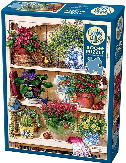 Puzzle Cobble Hill Stojak z kwiatami 48.9  x 67.6 cm 500 elementów (0625012450348) - obraz 1