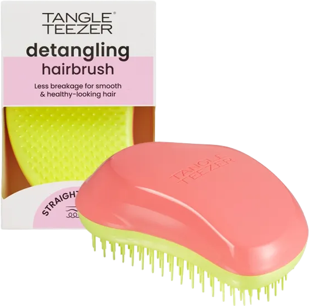 Szczotka do włosów Tangle Teezer The Original Salmon Pink & Hyper Yellow 1 szt (5060926684680) - obraz 2