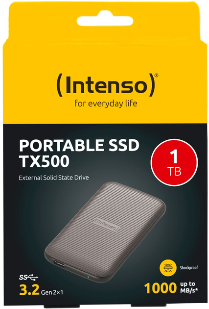 Накопичувач SSD Intenso TX500 1TB Portable USB 3.2 Brown (3827460) - зображення 4