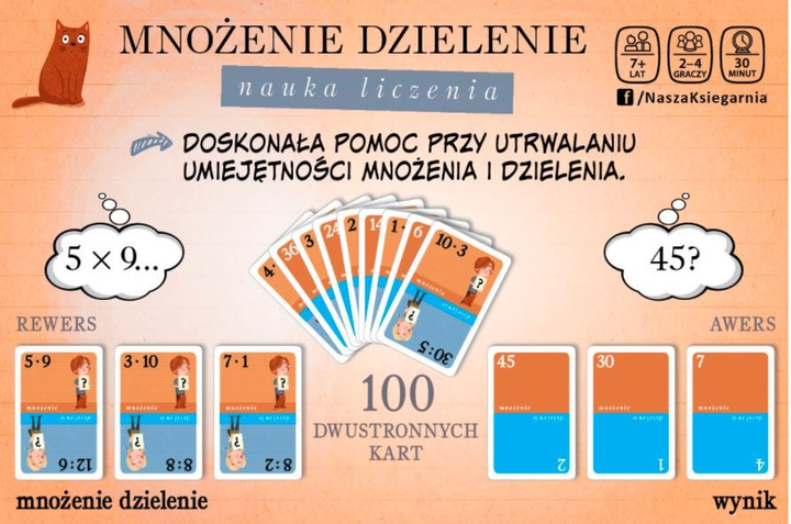 Настільна гра Nasza księgarnia Множення та ділення. Вивчення лічби (5904915900668) - зображення 2