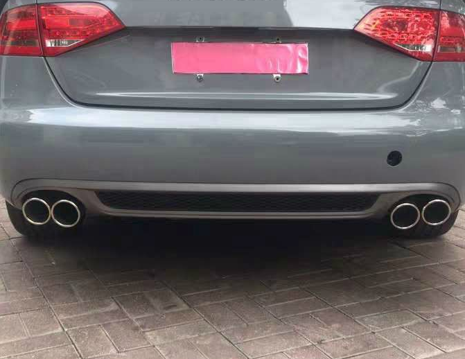 Накладка заднього стандартного бампера Audi A4 B8 стиль S4 (08-11 р.в.) - Фото 2 Накладка заднього стандартного бампера Audi A4 B8 стиль S4 (08-11 р.в.) - зображення 2