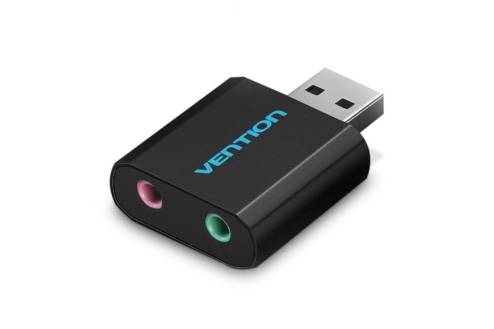 Внешняя звуковая карта Vention USB AUX Black (VAB-S17-BK) - изображение 1