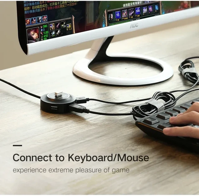 USB-хаб Ugreen USB 2.0 hub разветвитель 4 порта 0.25 м Black (CR106) - изображение 6