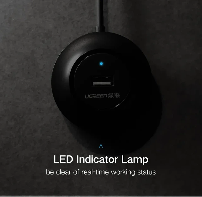 USB-хаб Ugreen USB 2.0 hub разветвитель 4 порта 0.25 м Black (CR106) - изображение 9