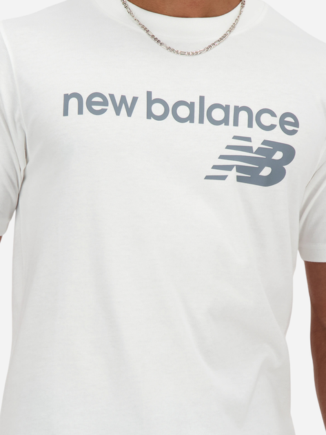 Футболка бавовняна чоловіча New Balance NBMT41905WT M Біла (197375452890) - зображення 3