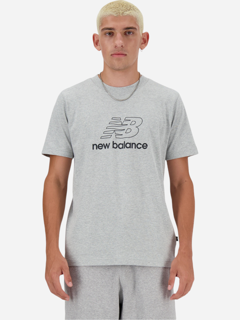 Футболка бавовняна чоловіча New Balance NBMT41906AG M Сіра (196941812601) - зображення 1