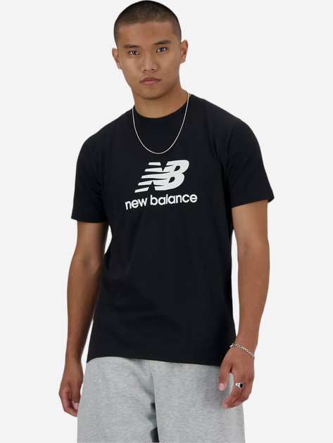Футболка хлопковая мужская New Balance NBMT41905BK L Черная ...