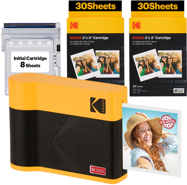 Фотопринтер Kodak Mini 3 ERA Yellow 3 x 3 + 60 аркушів (0192143003960) - зображення 1