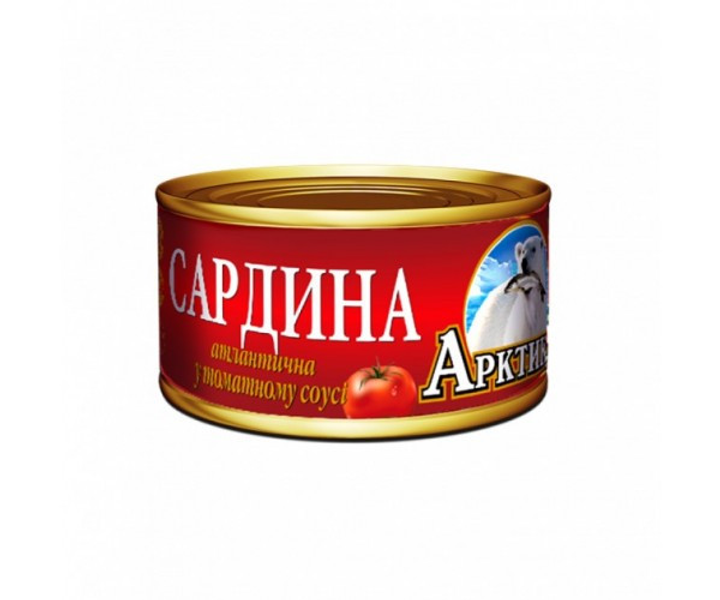 Сардина атлантическая в томатном соусе Арктика 240 г – купить в Украине ...