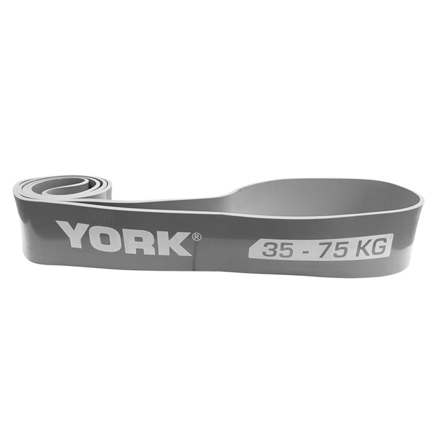 Резинка для фітнесу York 35-75кг - 2080x85x4,5 мм, сірий - зображення 4