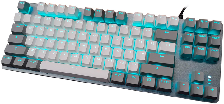 Клавиатура проводная Aula Wind F3287 Mechanical Grey/White KRGD Blue USB EN/UA (6948391240954) - изображение 2