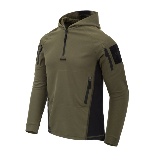 Кофта тактическая Helikon-Tex RANGE HOODIE - TopCool M Чорний-Оливковий - изображение 1