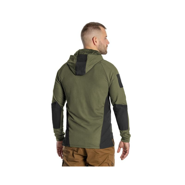 Кофта тактическая Helikon-Tex RANGE HOODIE - TopCool M Чорний-Оливковий - изображение 2