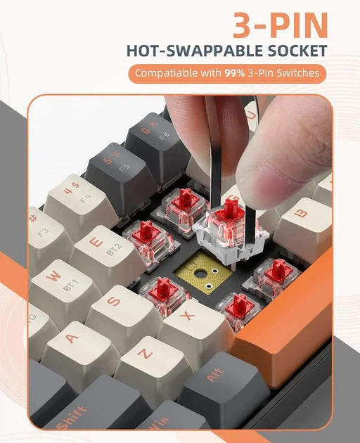Беспроводная Механическая Клавиатура Ziyoulang K68 Hot-Swap