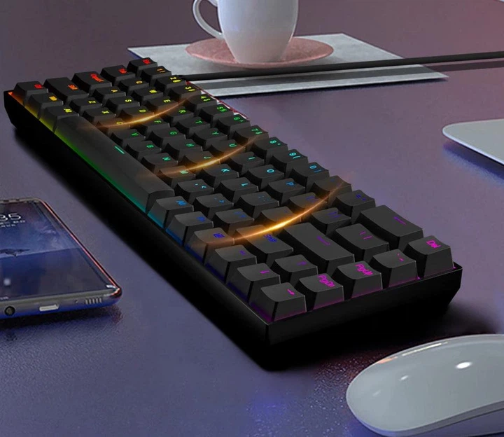 Механічна клавіатура E-YOOSO Z686 з підсвіткою Hot-Swap RGB Чорна - Фото 2 Механічна клавіатура E-YOOSO Z686 з підсвіткою Hot-Swap RGB Чорна - зображення 2