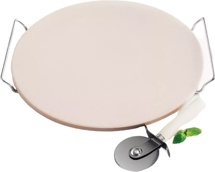 Kamień do pieczenia pizzy Duka Pizza Stone z nożykiem 33 cm (5901912160101) - obraz 1