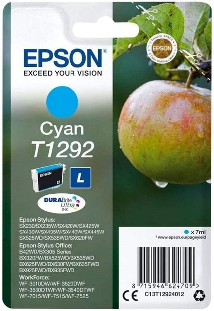 Картридж Epson T1292 7 мл Cyan (C13T12924012) - зображення 1