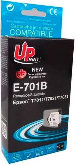 Картридж UPrint C13T70114010.E-701B для Epson 60 мл Black (3584770882679) - зображення 1