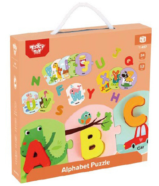 Zestaw edukacyjny Tooky Toy Montessori Nauka alfabetu liter słów (6972633370468) - obraz 1