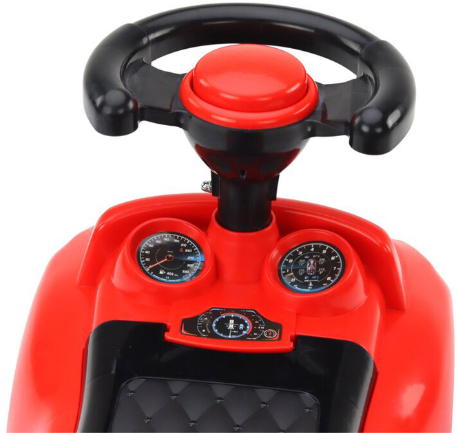 Jeździk Samochod LEAN Toys QX-3396 17695 z oparciem, klaksonem, schowkiem Czerwony (5905991005452) - obraz 4