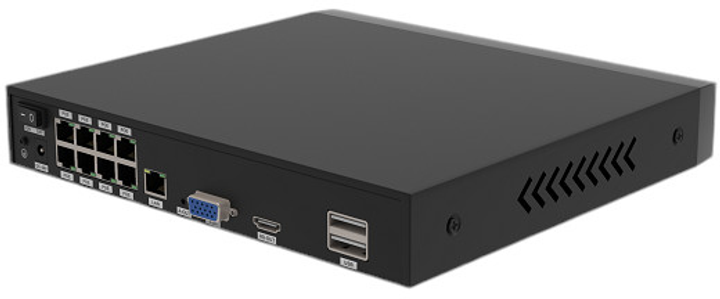 Комплект відеоспостереження Foscam 4x T8EP Black + FNA108HE Black 2TB HDD (FNA108E-T4-2T black) - зображення 6