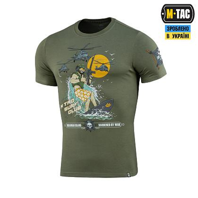 Футболка M-Tac Surf Club Light Olive Размер M - изображение 1