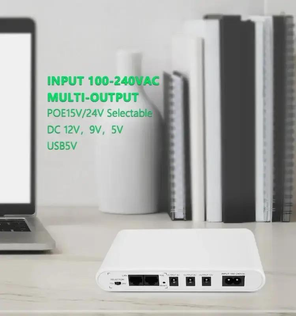 Блок питания POE-532P Mini DC UPS 8800 mAh аварийный для роутера - изображение 2