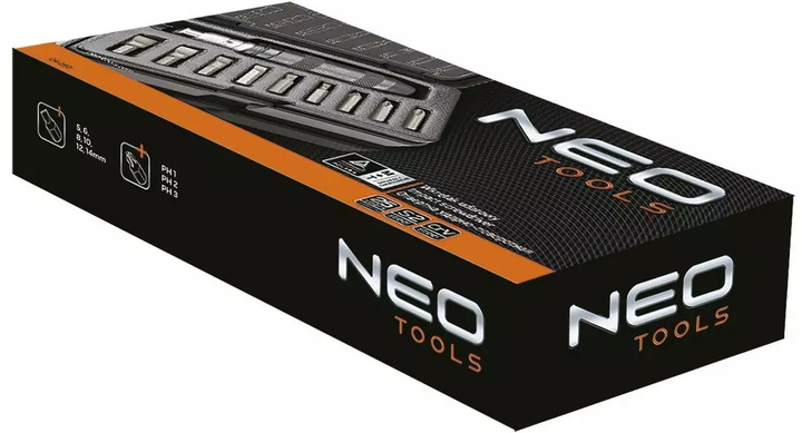 Ударний викрутка NEO Tools з насадками 11 шт. 04-250 (5907558410082) - зображення 3