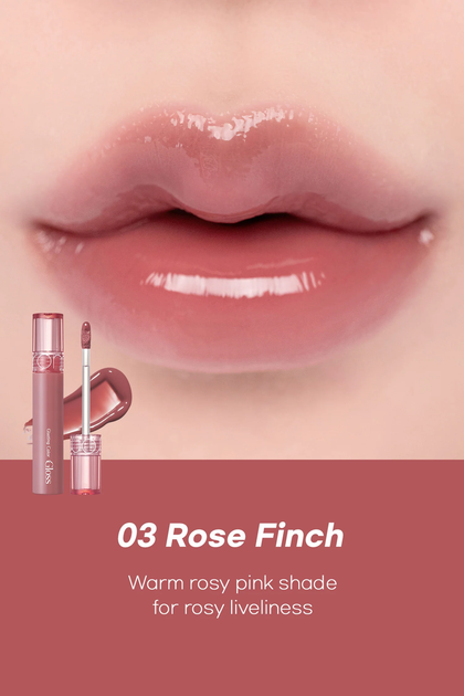 Блеск для губ в оттенке розы Rom&nd Glasting Color Gloss No.03 Rose Finch, 4 мл - изображение 2