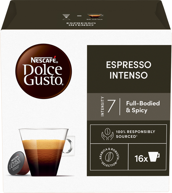 Акція на Кава в капсулах NESCAFE Dolce Gusto Espresso Intenso 112 г від Rozetka