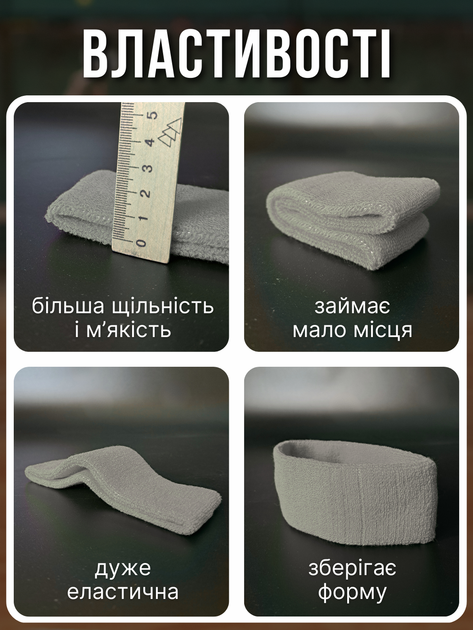 Повязка на голову спортивная для волос бега спорта беговая женская мужская теннисная футбольная тонкая налобная резинка лента спорт на лоб для занятий спортом футбола тенниса женщин мужчин тренировок Hechpro АН5576 серая - изображение 5