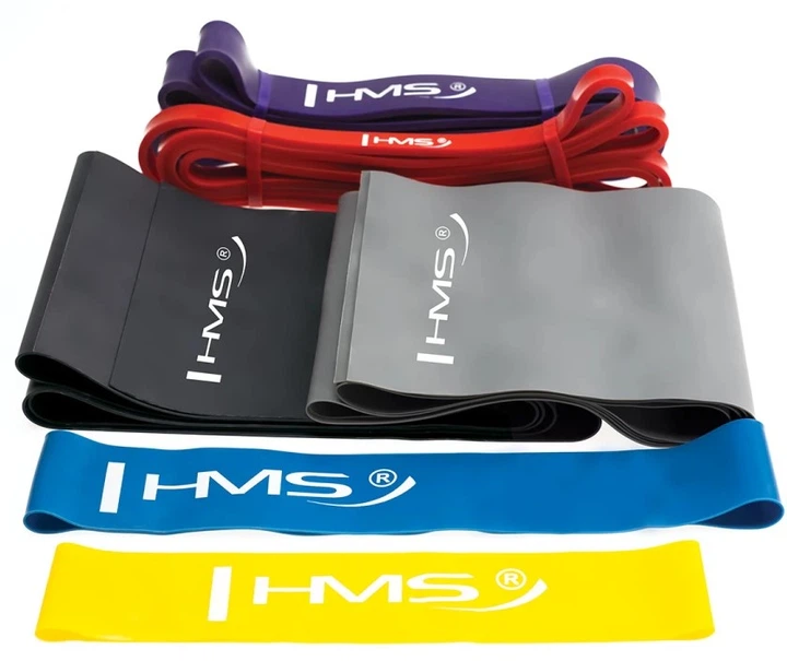 Zestaw gum do ćwiczeń HMS GU04 GU05 TP01 Mix 6 szt (5907695519440) - obraz 2