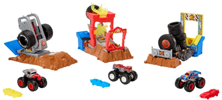 Набір Hot Wheels Monster Trucks Arena Smashers Bone Shaker Wyzwanie Oponowa Sztanga для гри (0194735136551) - зображення 1