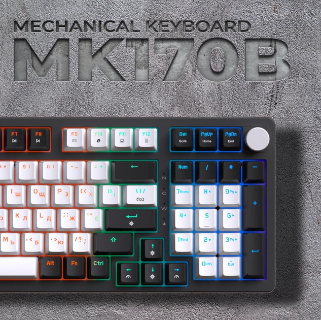 Клавіатура механічна дротова GamePro MK170B Hot-Swap Red Swich 95
