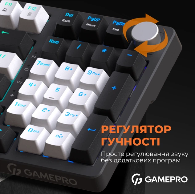 Клавіатура механічна дротова GamePro MK170B Hot-Swap Red Swich 95