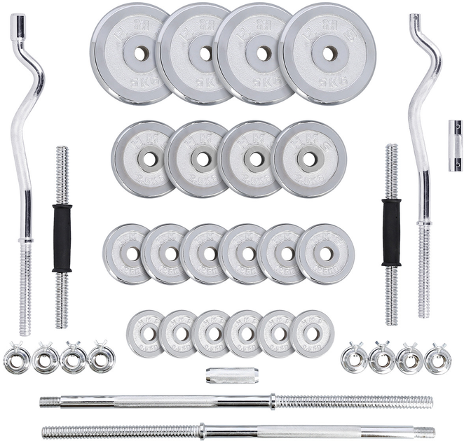 Набір гантелі -штанга пряма та ламана HMS STC55 у валізі 55 кг (5907695596113) - зображення 2