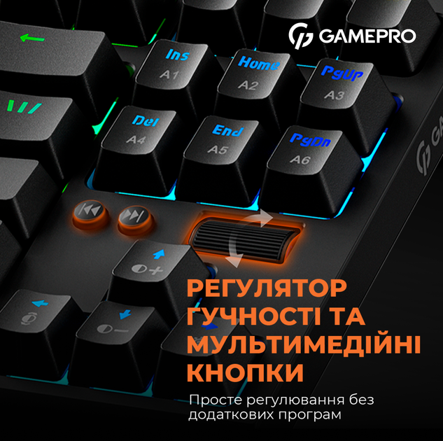 まほうどう Клавіатура механічна дротова GamePro MK180B Hot-Swap Red