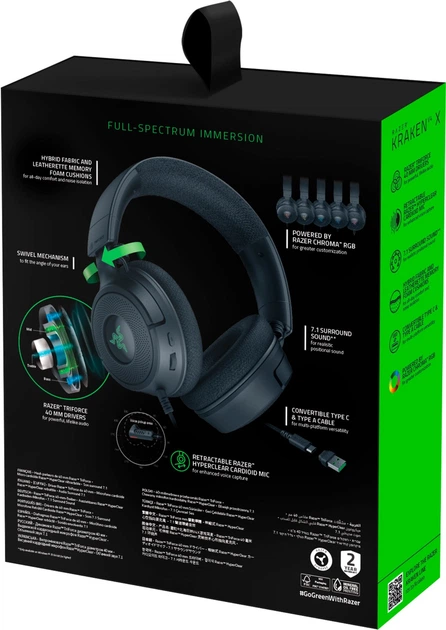 Навушники Razer Kraken V4 X (RZ04-05180100-R3M1) - зображення 11