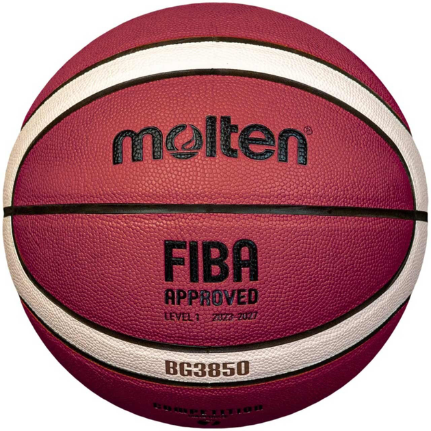 Piłka koszykowa Molten B5G3850 FIBA brązowa (4570031010386) - obraz 1