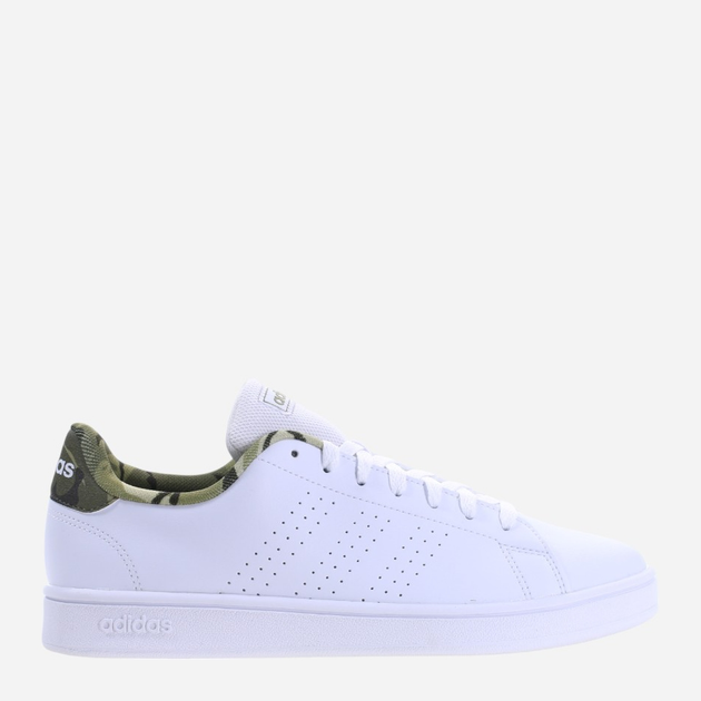 Tenisówki męskie z eko skóry adidas Advantage Base IF8558 44.5 Biały/Zielony (4066759047341) - obraz 1