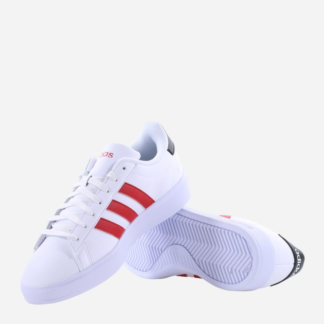 Sneakersy niskie męskie adidas Grand Court 2.0 FZ6363 44 Biały/Czerwony (4066746629864) - obraz 4