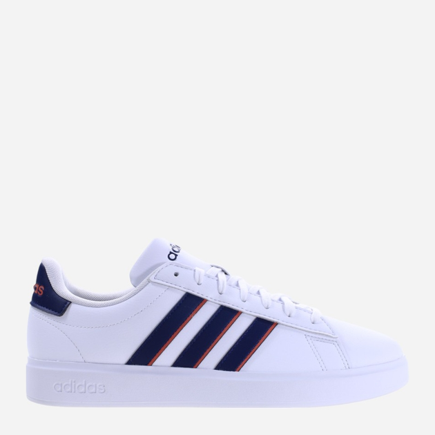 Чоловічі кеди низькі adidas Grand Court 2.0 ID2947 41.5 Білий/Баклажановий (4066764967238) - зображення 1