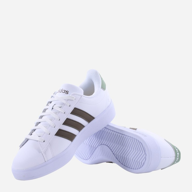 Чоловічі кеди низькі adidas Grand Court 2.0 HP2536 45.5 Білий/Коричневий (4066746626009) - зображення 4
