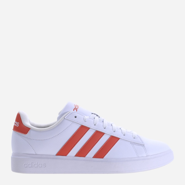 Tenisówki męskie z eko skóry adidas Grand Court 2.0 ID2948 44.5 Biały/Pomarańczowy (4066764253478) - obraz 1