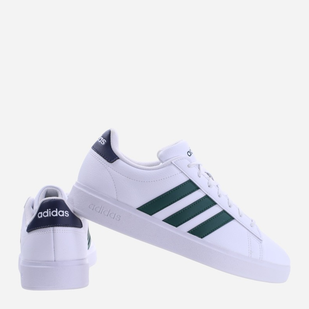 Sneakersy męskie adidas Grand Court 2.0 ID4465 44.5 Biały/Ciemnozielony (4066755585021) - obraz 3