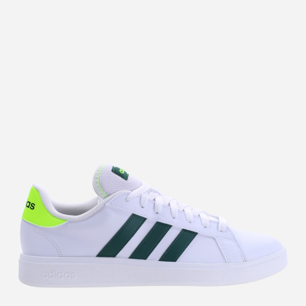 Tenisówki męskie z eko skóry adidas Grand Court Base 2.0 ID4450 41.5 Biały/Zielony (4066755355822) - obraz 1